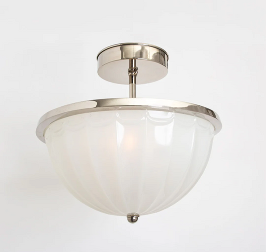 Fluted Opaline Dome Semi Flush Mount™