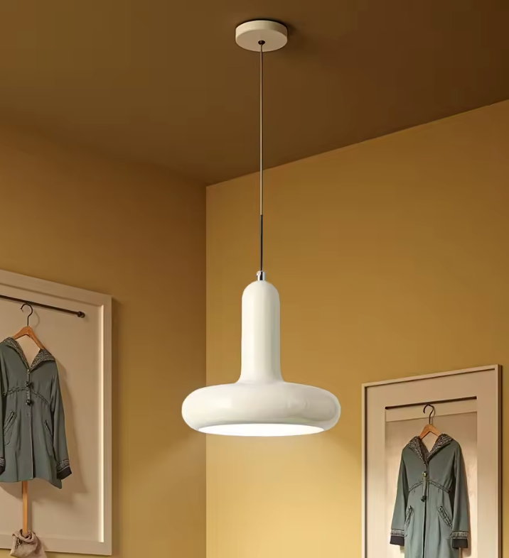 white pendant light- indoor