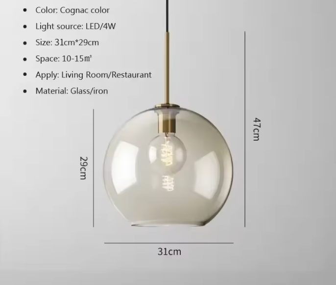 Modern Glass Pendant Ceiling Light