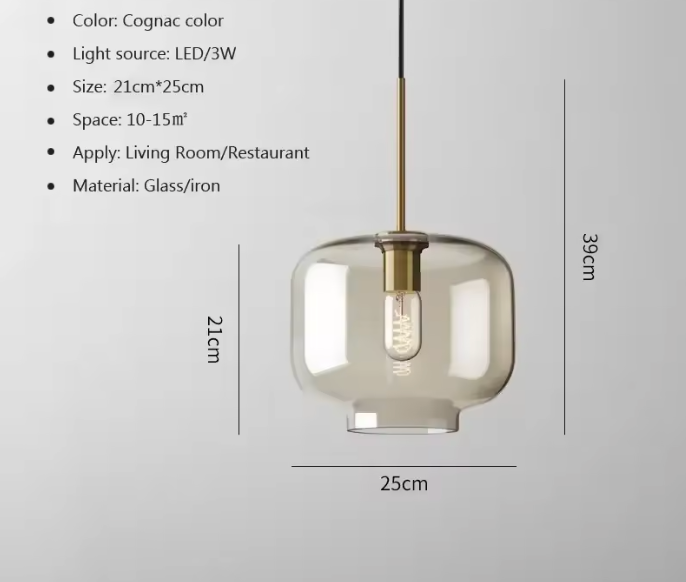 Modern Glass Pendant Ceiling Light