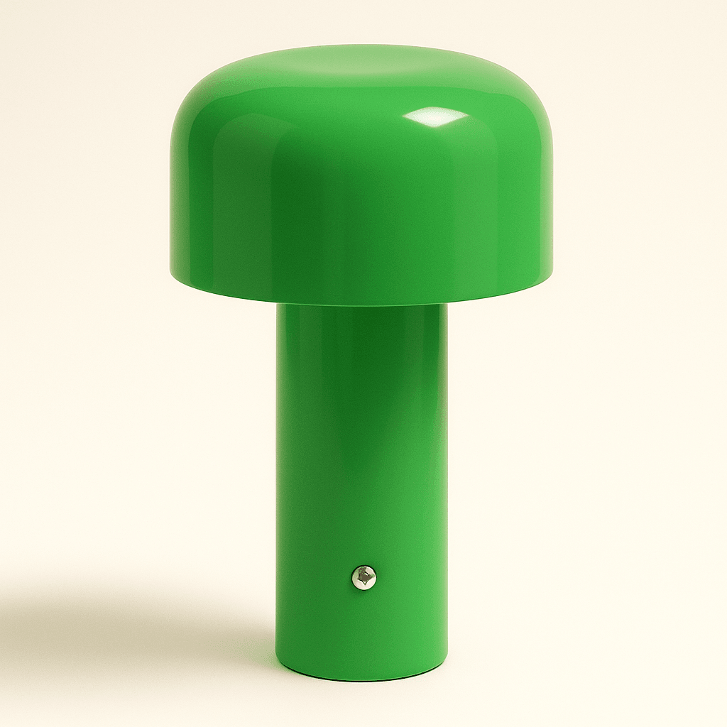 Aluminum Tower mushroom table lamp - Futura's Studio green
