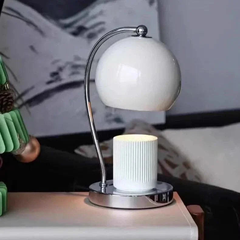 Candle Melting nordic table lamp - Futura's Studio silver body colour