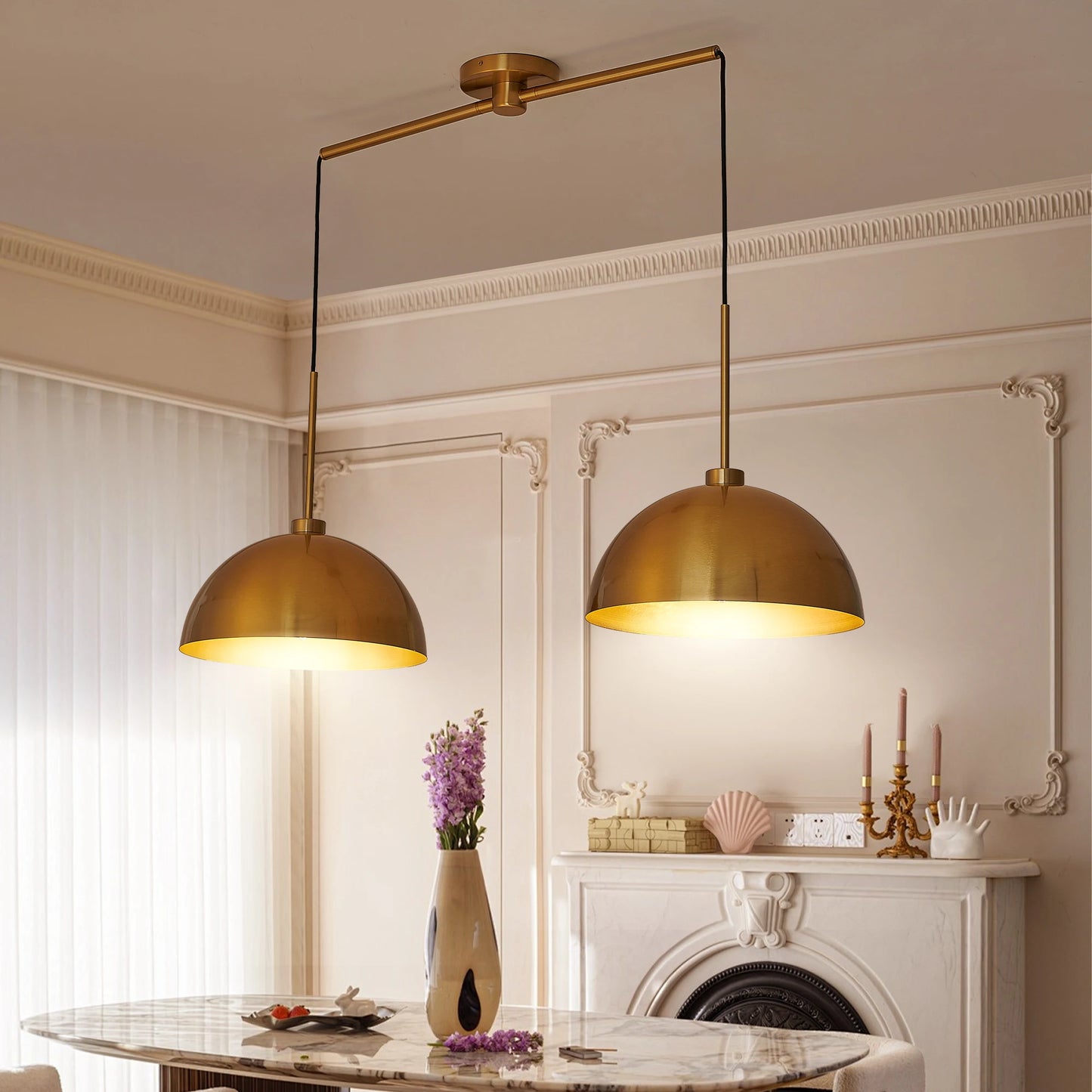 brass lamp pendant-golden