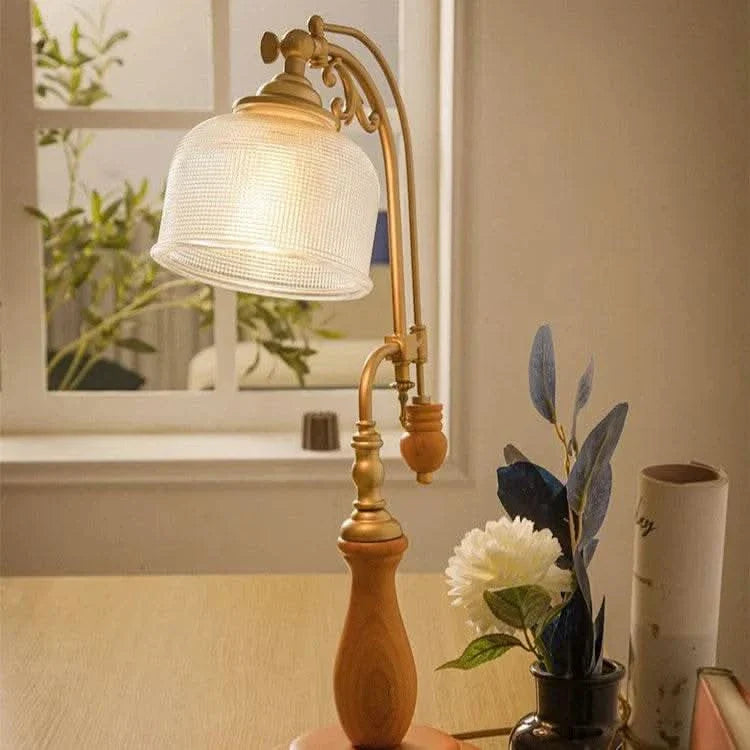 French vintage table lamp - glass Futura's Studio