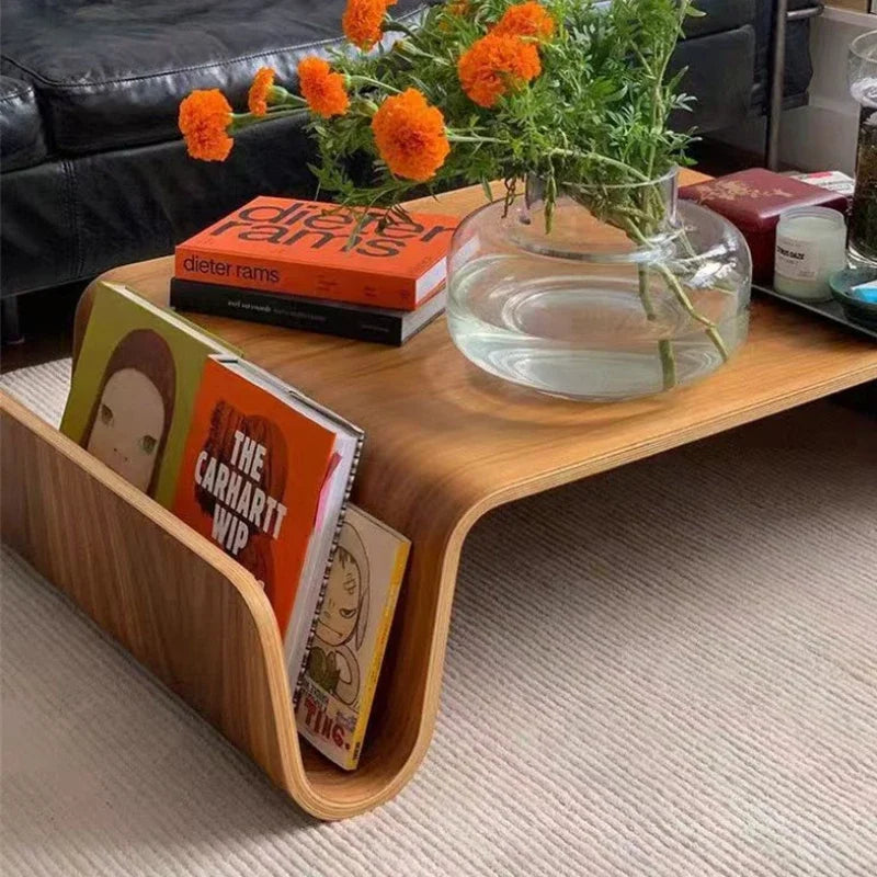 Solari™ – Curved Wood Tea Table