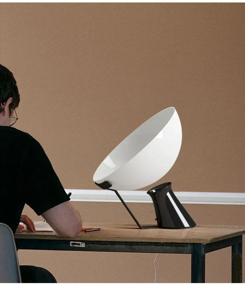 modern black table lamp- study demo