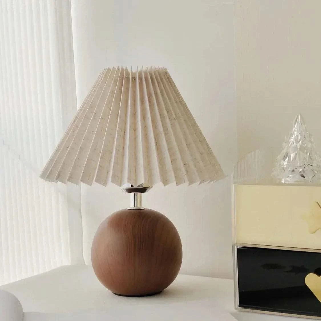 Nordic Walnut Fold LED small table lamps - Futura's Studio