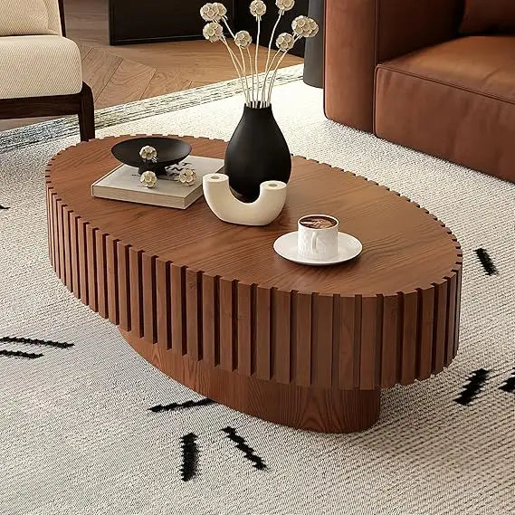 Velora™ – Handcrafted Oval Drum Table