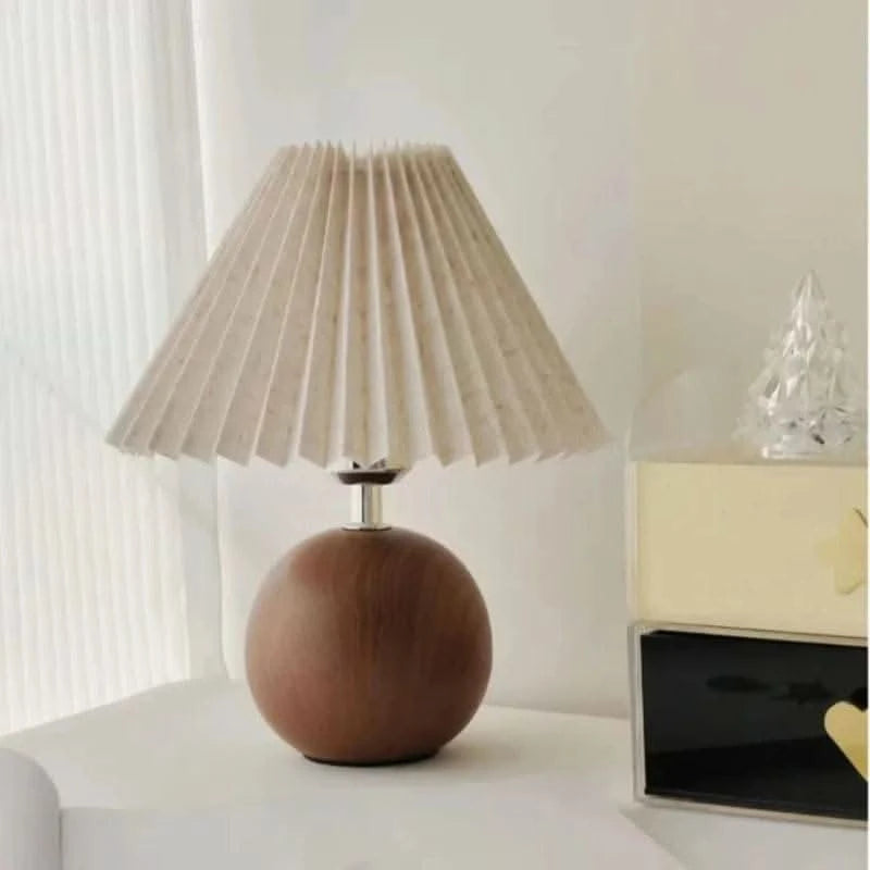 Nordic Walnut Fold LED Bedside Lamp - Futura's Studio