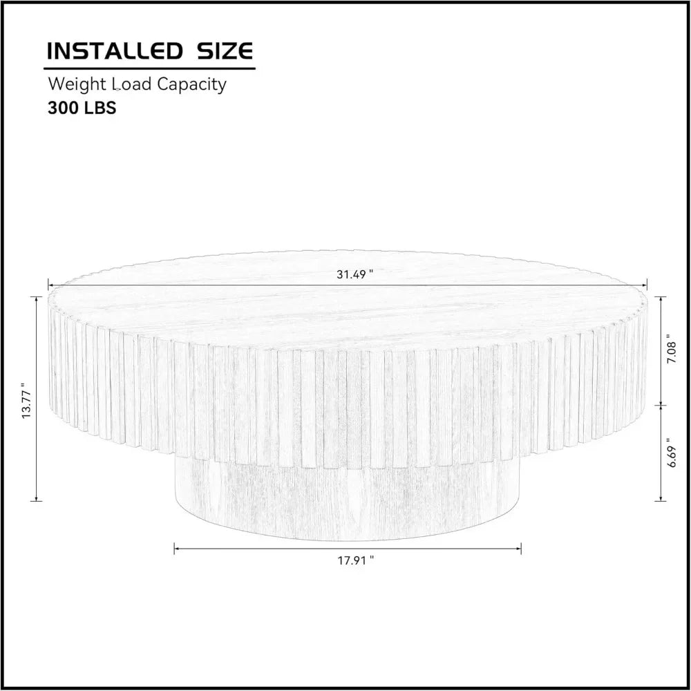 Forma™ – Walnut Pedestal Coffee Table