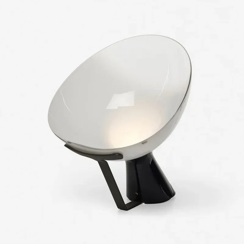 modern black table lamp-white background