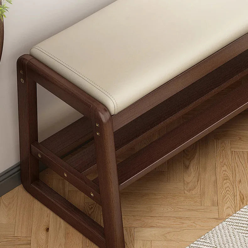 César™ Maple Wood Shoe Bench