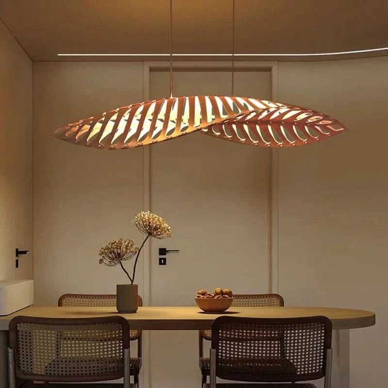 Wabi-Sabi Fish Bone Wood Pendant Lamp - Futura's Studio