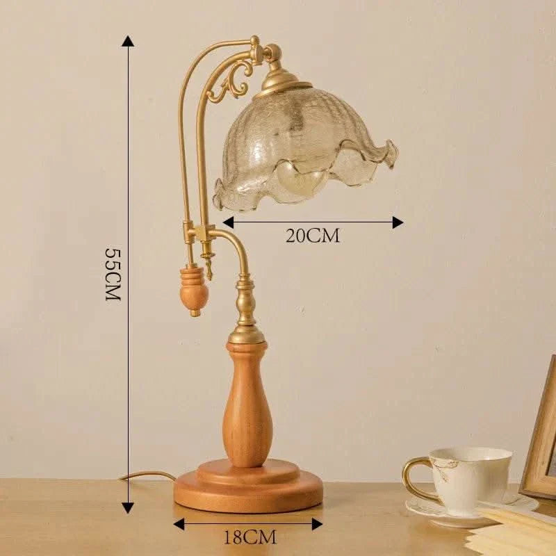 French vintage table lamp - glass Futura's Studio