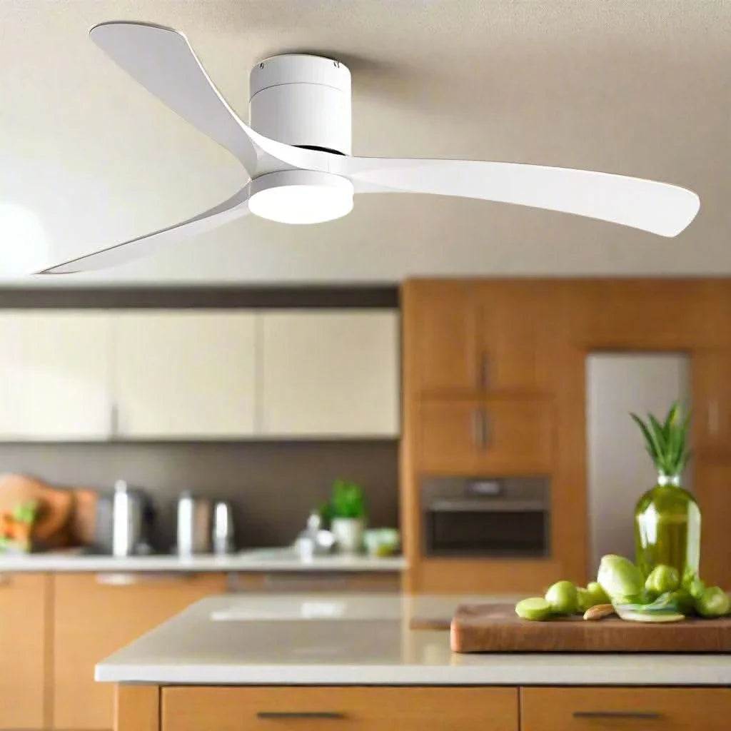 smart ceiling fan with light Remote Control - modern Futura's Studio white