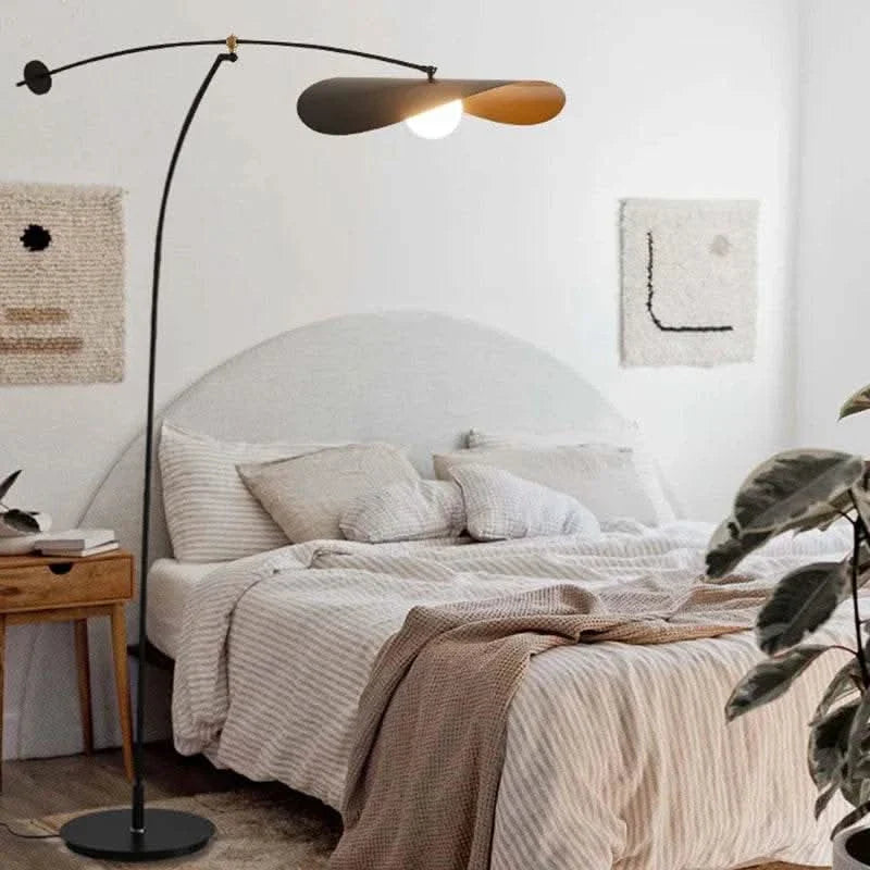 adjustable floor lamp-white bed room
