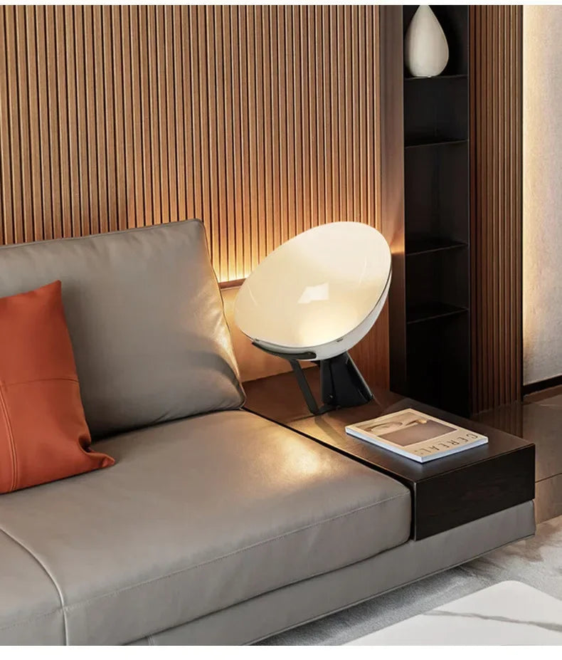 modern black table lamp- entire setup