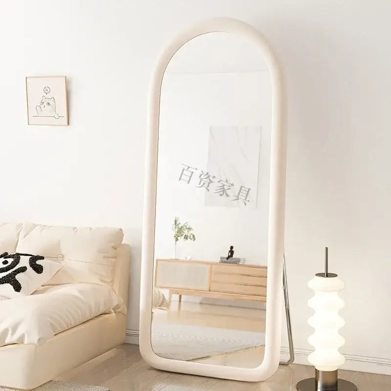 Velora™ – Cream Standing Vanity Mirror
