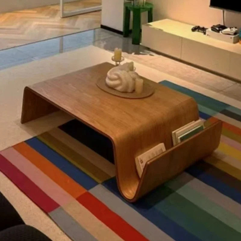 Solari™ – Curved Wood Tea Table
