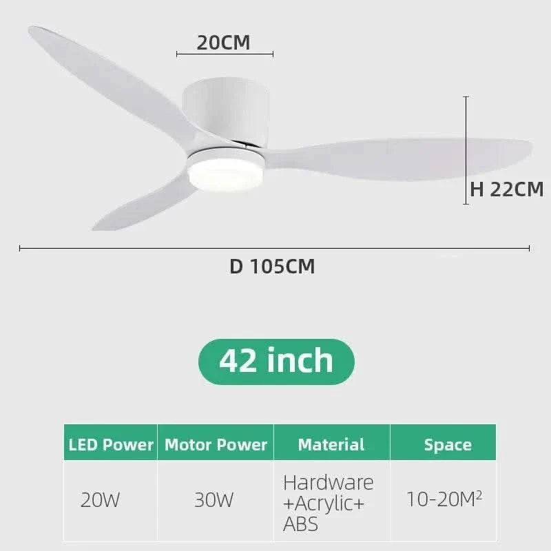 smart ceiling fan with light - Futura's Studio size