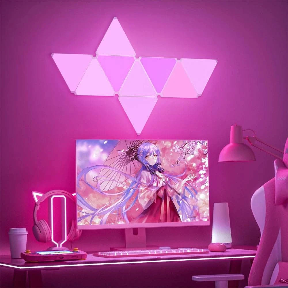 triangle wall lights-girls