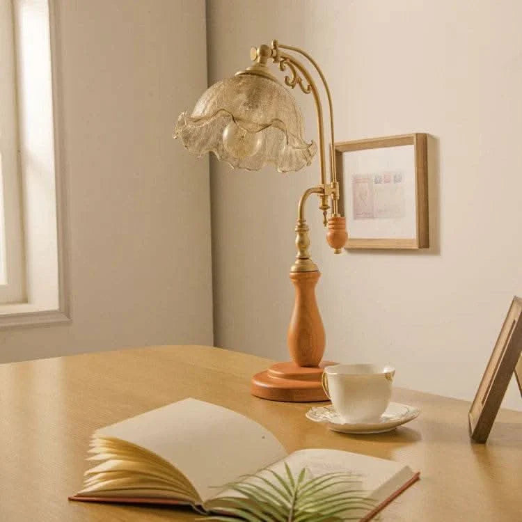 French vintage table lamp - glass Futura's Studio