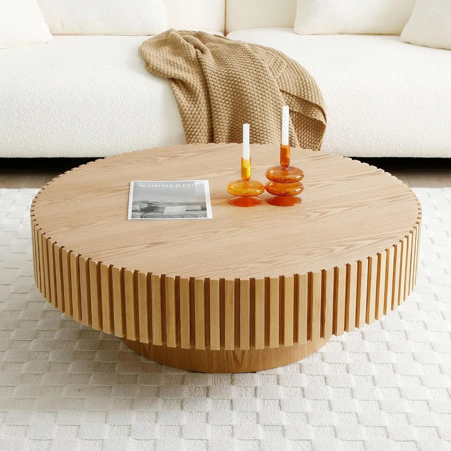 Forma™ – Walnut Pedestal Coffee Table
