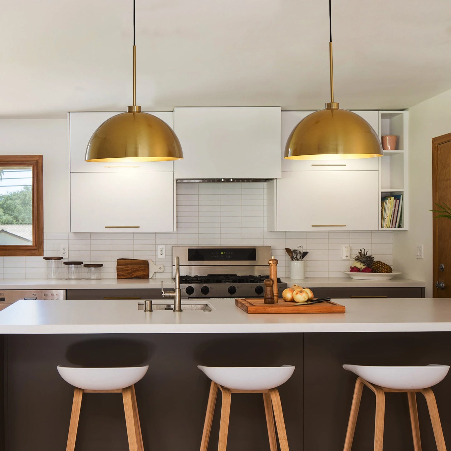 brass lamp pendant-kitchen