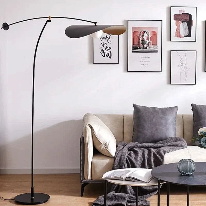 adjustable floor lamp- beside sofa