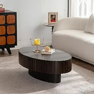 Velora™ – Handcrafted Oval Drum Table