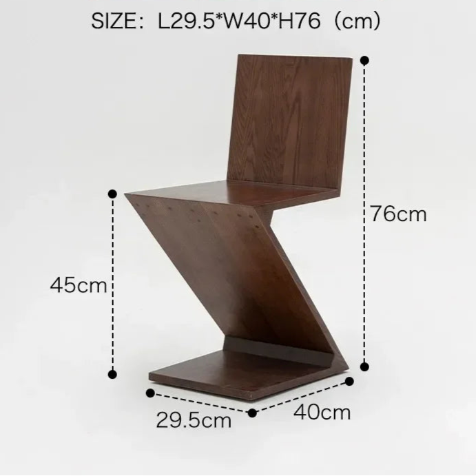 Forma™ – Z-Shaped Wood Dining Chair