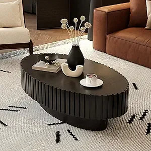 Velora™ – Handcrafted Oval Drum Table