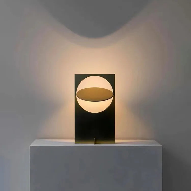 art deco table lamp-black