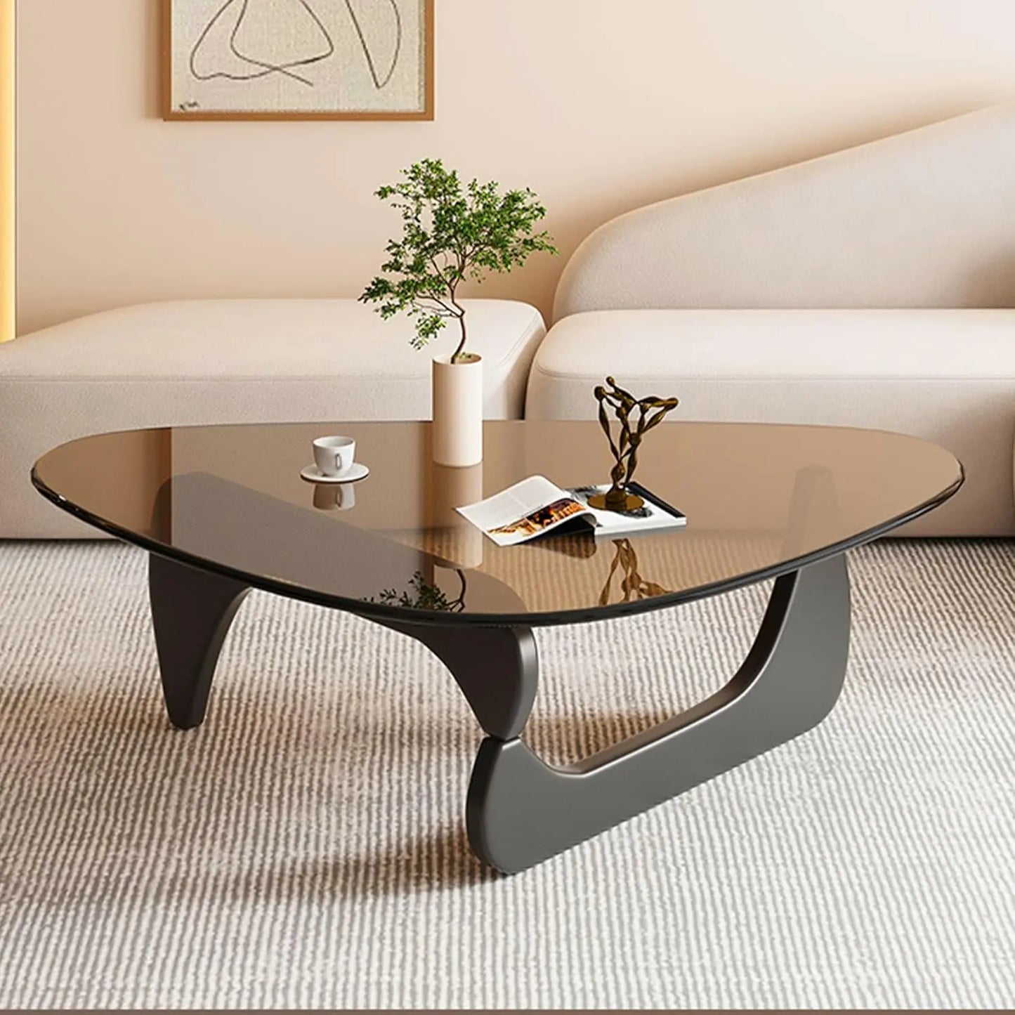Kōra™ – Geometric Glass Tea Table