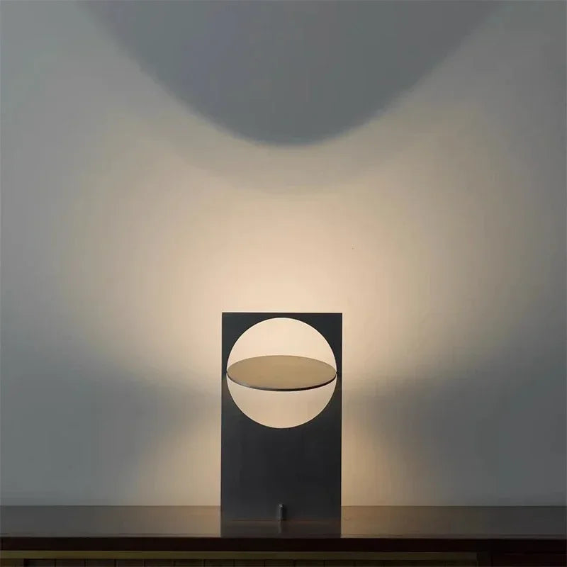 art deco table lamp- night view