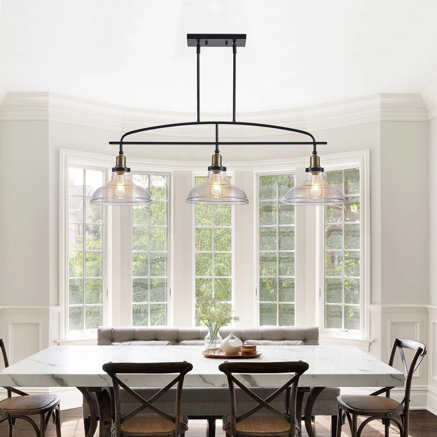 glass pendant light- drawing room