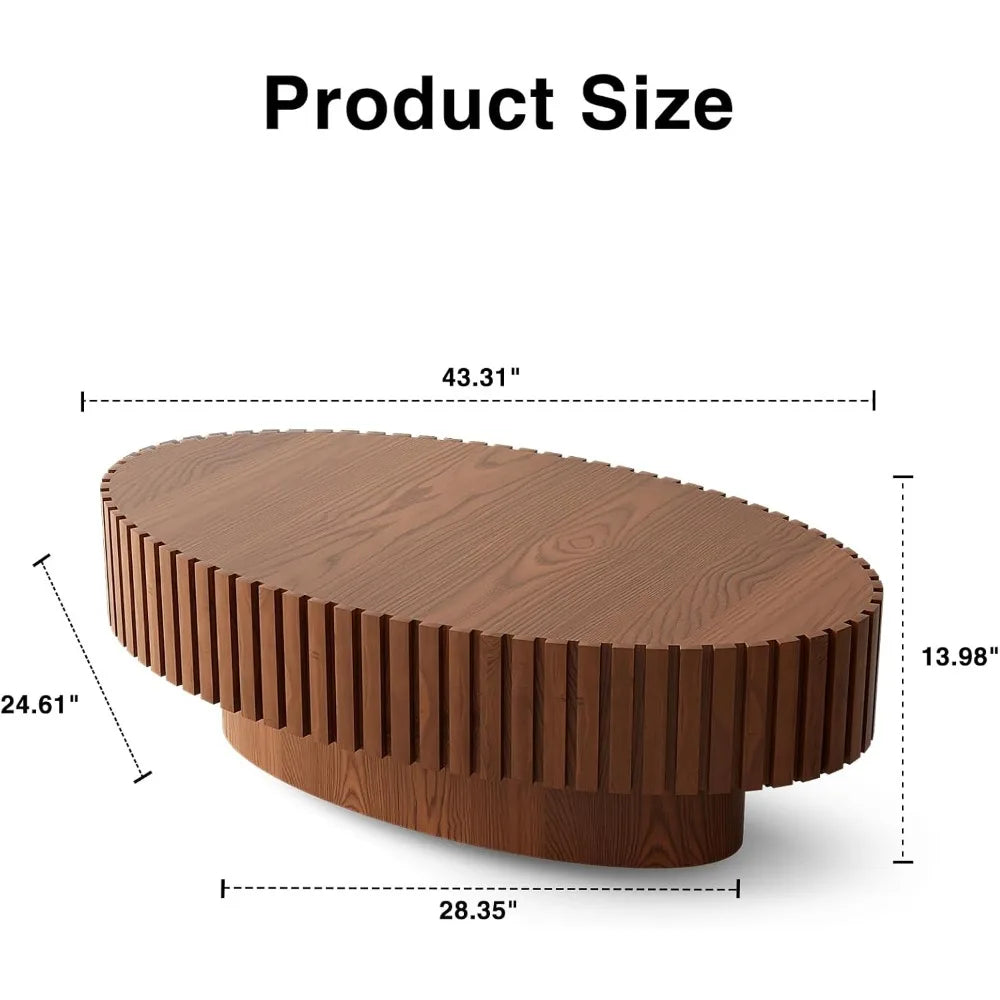 Velora™ – Handcrafted Oval Drum Table