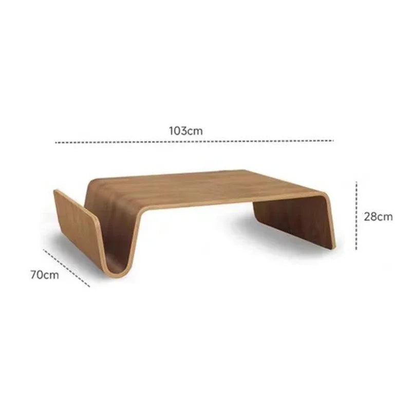 Solari™ – Curved Wood Tea Table