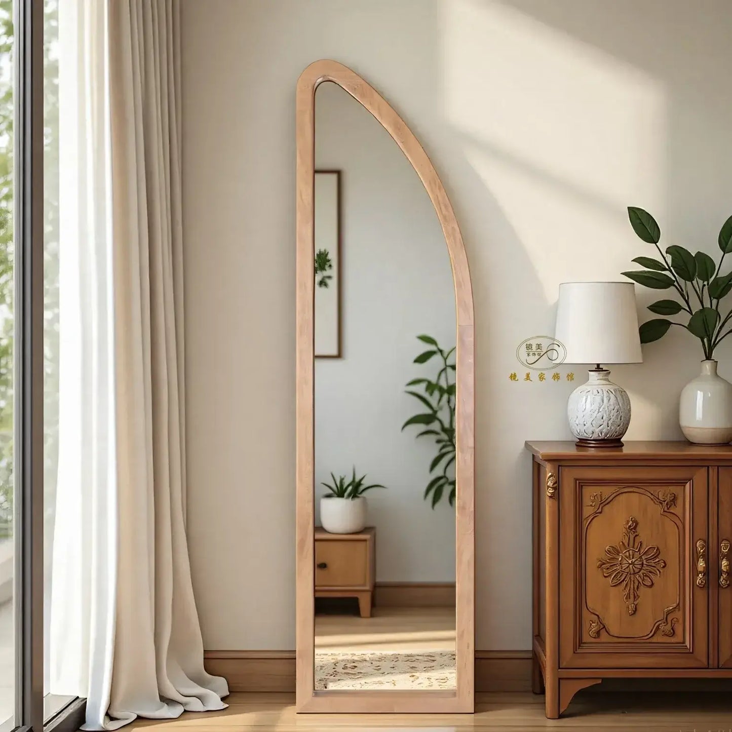 Forma™ – Cream Standing Vanity Mirror