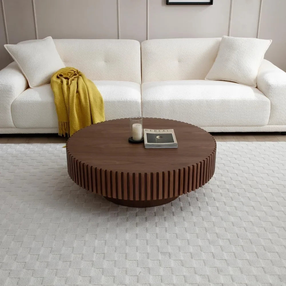 Forma™ – Walnut Pedestal Coffee Table
