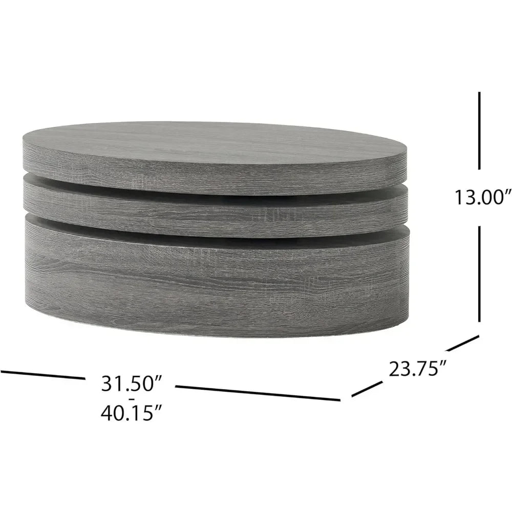 Forma™ – Rotating Oval Coffee Table