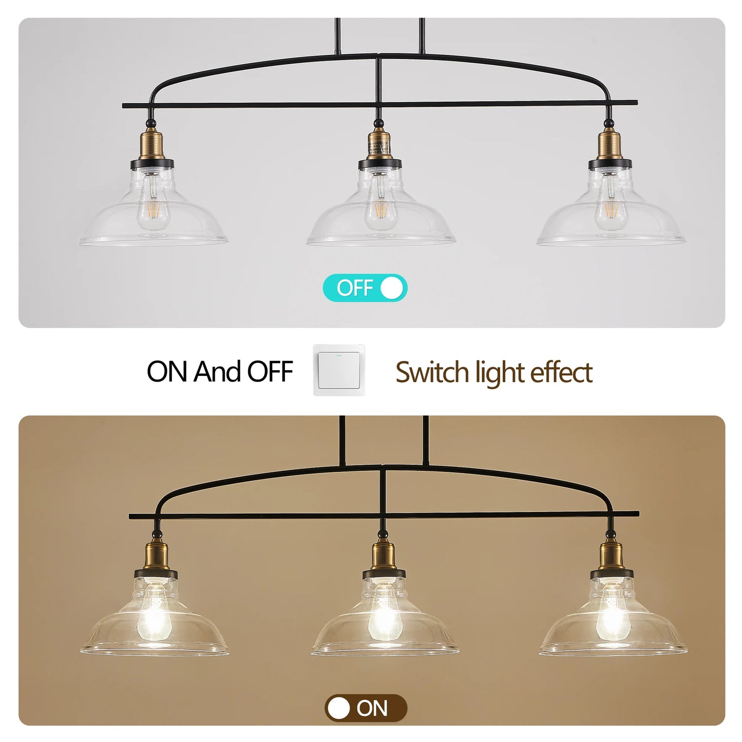 glass pendant light- effect
