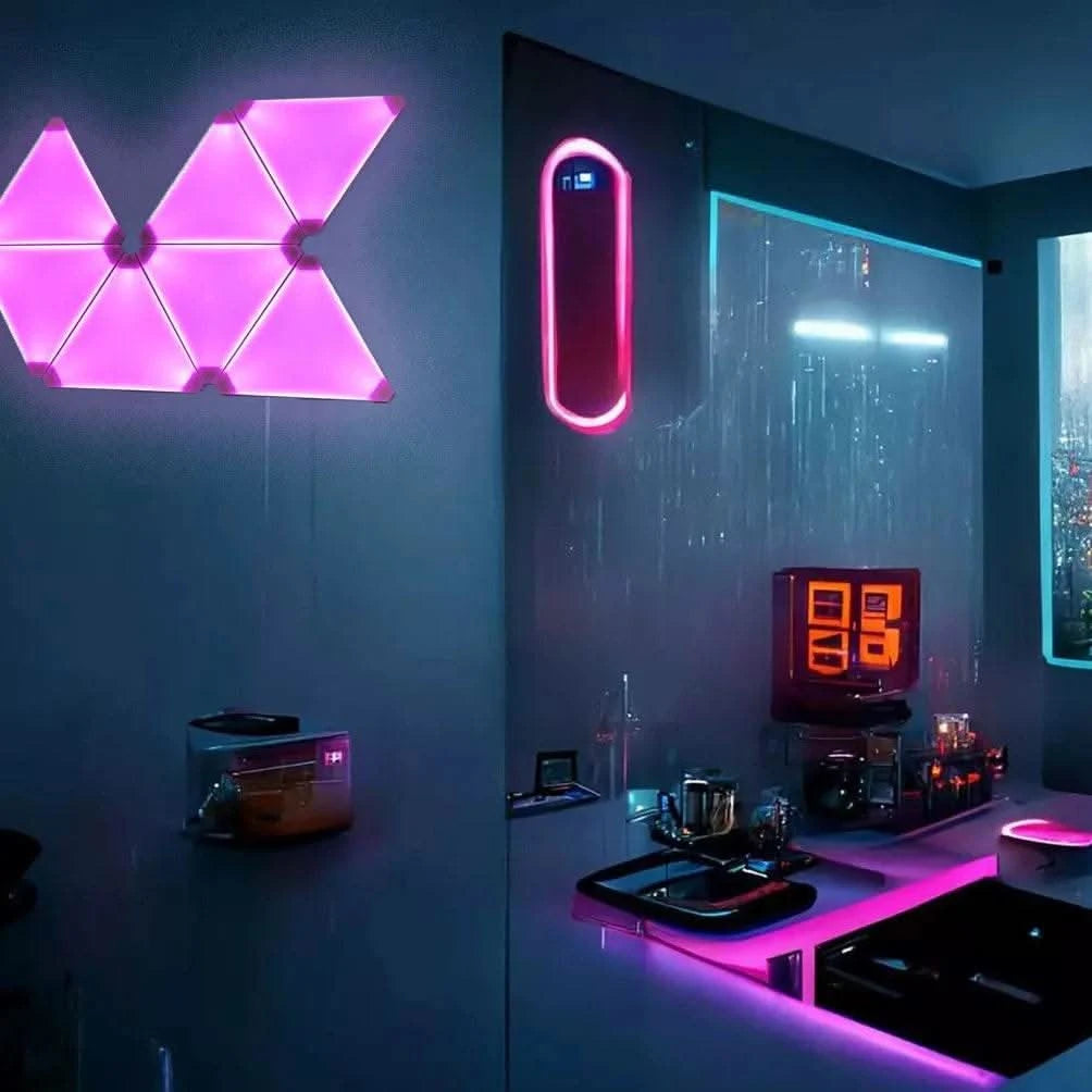 triangle wall lights-washroom