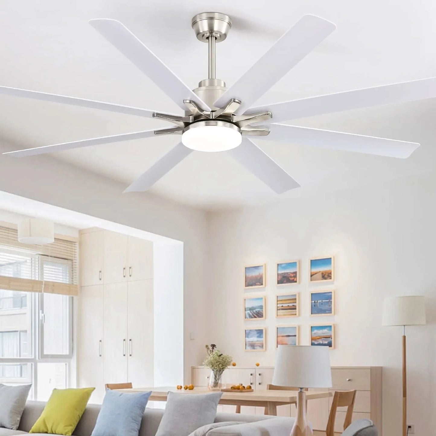 Smart 66” LED Ceiling Fan with App & Remote Control - Futura's Studio