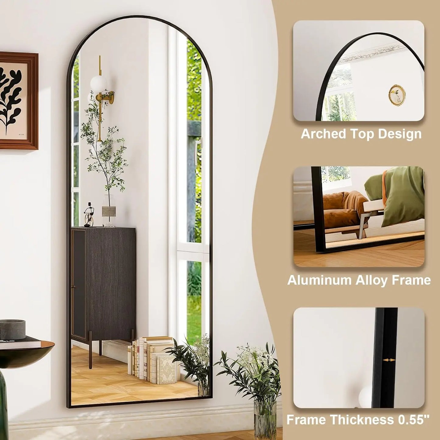 Lacey™ Borderless Arch Mirror