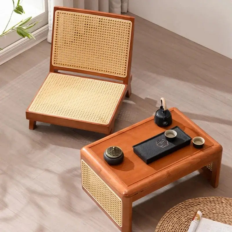 Hinoki™ – Walnut Rattan Lounge Chair