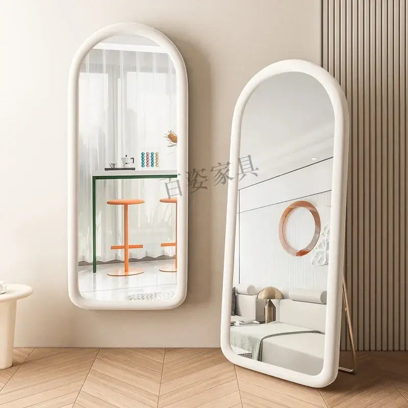 Velora™ – Cream Standing Vanity Mirror