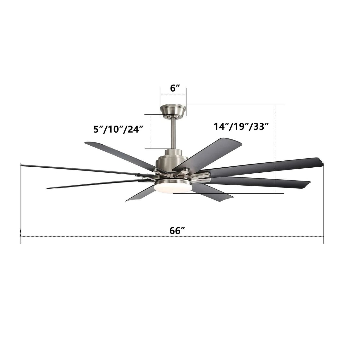 Smart 66” LED Ceiling Fan with App & Remote Control - Futura's Studio