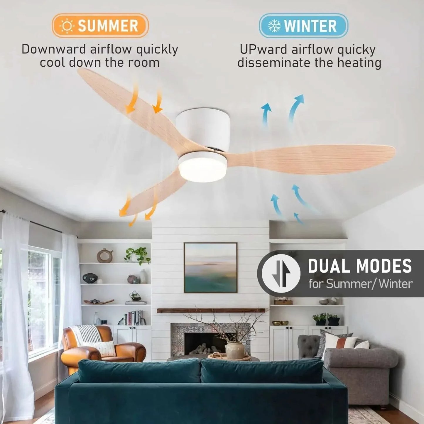 smart ceiling fan with light - Futura's Studio