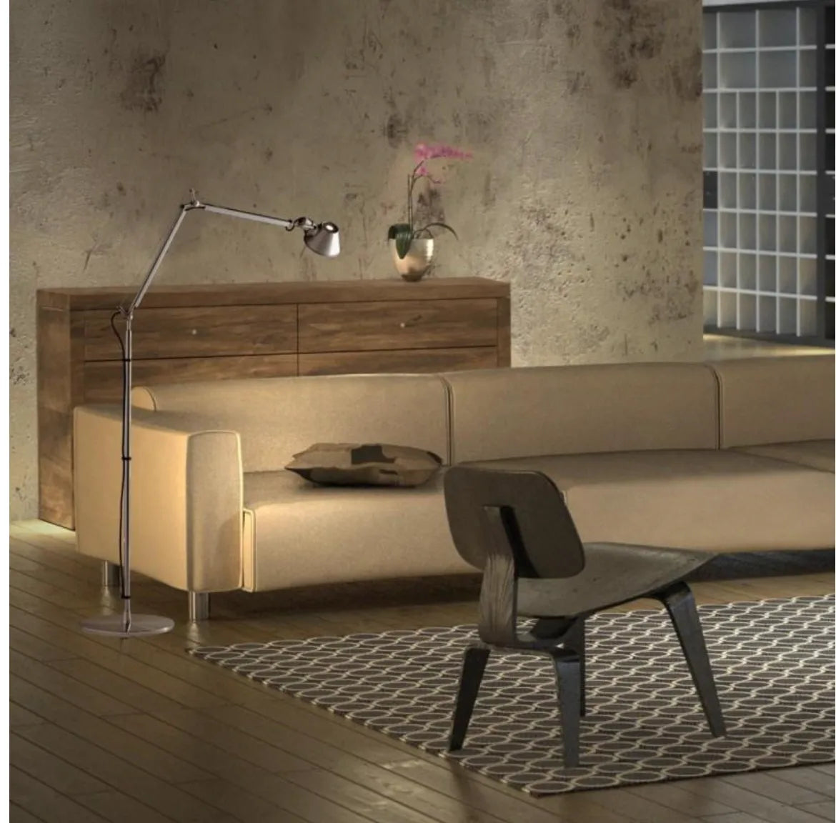 Luminária de chão Tolomeo Vintage Luxe